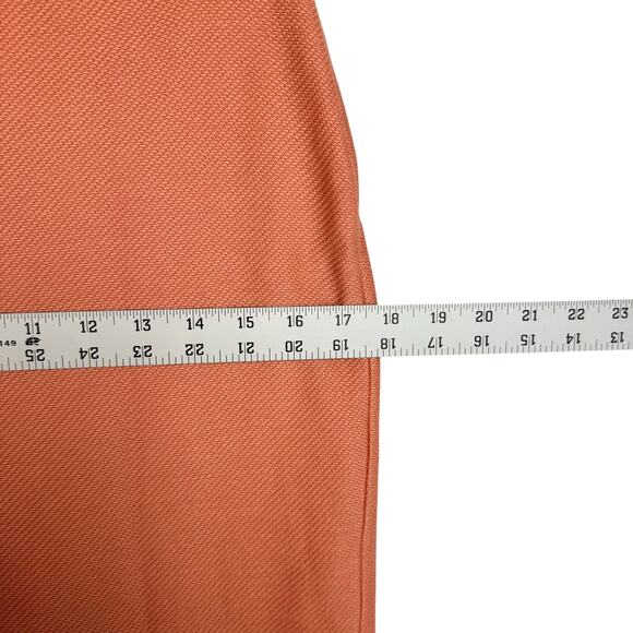 St. John Wool Blend Santana Knit Peach Lightweight Pencil Knee Length Skirt Sz 4 - Picture 6 of 10